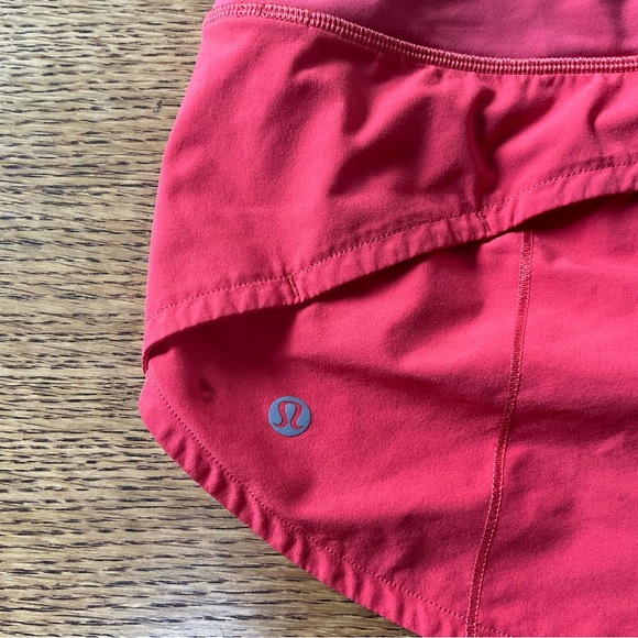 LULULEMON Red/Pink Speed Up Shorts - Picture 5 of 8